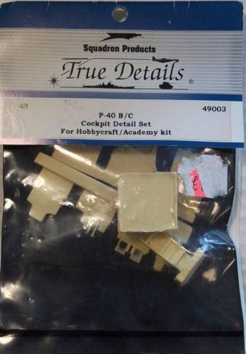 TRUE DETAILS 1/48 49003 P-40 B/C COCKPIT DETAIL SET FOR HOBBYCRAFT / ACADEMY KIT