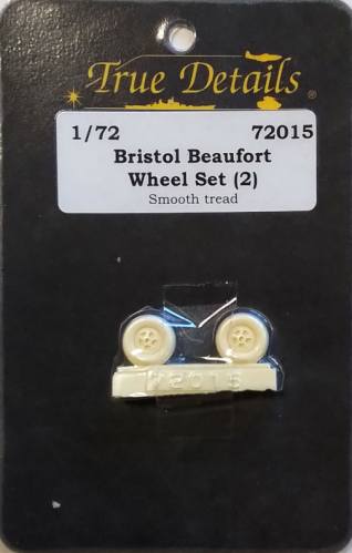 TRUE DETAILS 1/72 72015 BRISTOL BEAUFORT WHEEL SET  2 