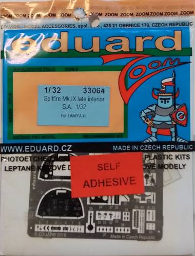 EDUARD 1/32 33064 SPITFIRE MK IX LATE INTERIOR SA FOR TAMIYA KIT