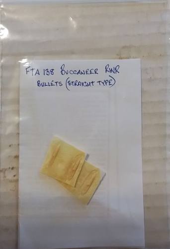 UNKNOWN MAKE  FTA 138 BUCCANECR  RWR BULLETS  STRAIGHT TYPE 