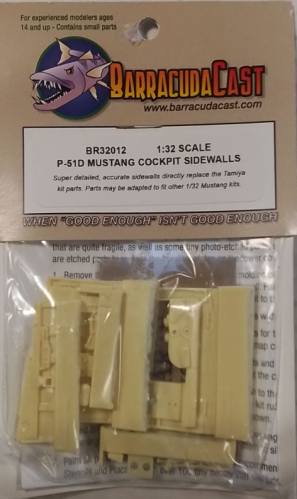 BARRACUDACAST 1/32 BR32012 P-51D MUSTANG COCKPIT SIDEWALLS