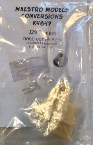 MAESTRO MODELS 1/48 K4847 J29 TUNNAN NOSE CONVERSION 