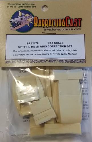 BARRACUDACAST 1/32 BR32175 SPITFIRE MK I/II WING CORRECTION SET