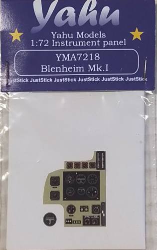 YAHU MODELS 1/72 YMA7218 BLENHEIM MKI INSTRUMENT PANEL