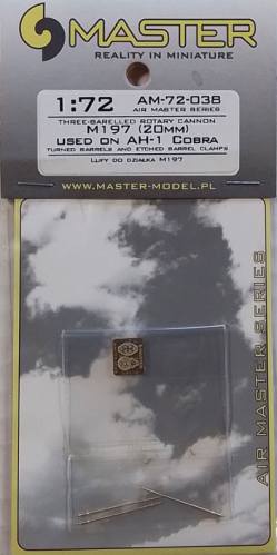 MASTERMODEL 1/72 AM-72-038 M197  20MM  USED ON AH-1 COBRA