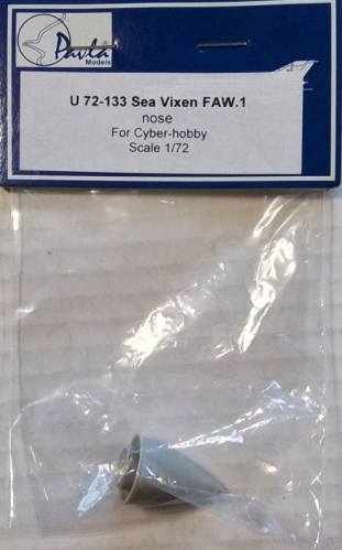 PAVLA 1/72 U 72-133 SEA VIXEN FAW.1 NOSE FOR CYBER-HOBBY