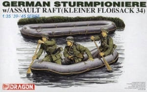 DRAGON 1/35 6076 GERMAN STURMPIONIERE w/ASSAULT RAFT KLEINER FLOSSSACK 34