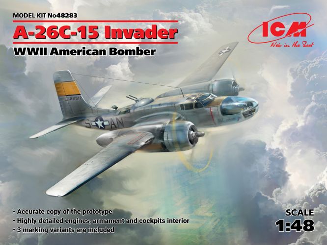 ICM 1/48 48283 A-26C-15 INVADER WWII AMERICAN BOMBER