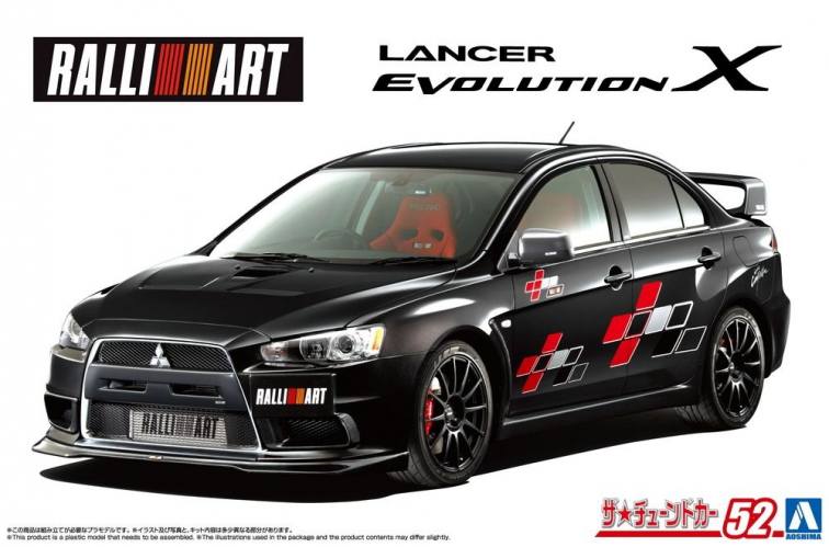 AOSHIMA 1/24 20470 RALLIART MITSUBISHI LANCER EVOLUTION X