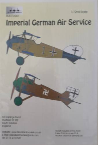 DISCOUNT DECALS 1/72 4992 BM072021 Imperial German Air Service Blackbird Models