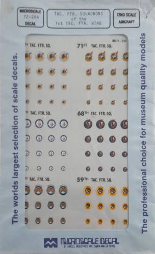 DISCOUNT DECALS 1/72 5014 72-284 TAC Fighter Squadrons of the 1st TAC Fighter Wing Decals Microscale Decal