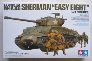 TAMIYA 1/35 25175 M4A3E8 SHERMAN EASY EIGHT WITH 4 FIGURES