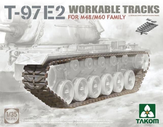 TAKOM 1/35 2163 T-97 E2 WORKABLE TRACKS FOR M48/M60 FAMILY 