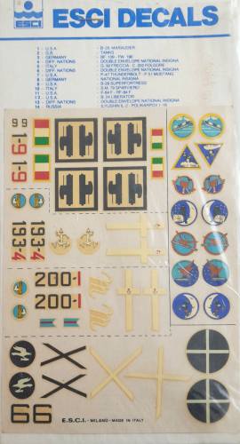 DISCOUNT DECALS  5243 ESCI SM79 SAVOIA MARCHETTI
