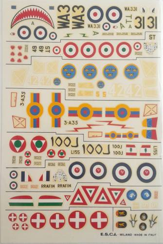 DISCOUNT DECALS  5250 ESCI 93 DE HAVILLAND VAMPIRE