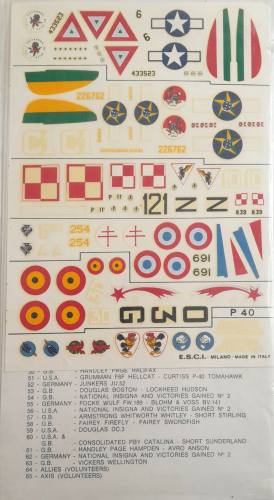 DISCOUNT DECALS  5255 ESCI ASSORTED DECALS