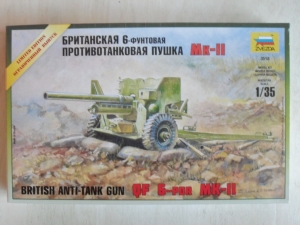 ZVEZDA 1/35 3518 BRITISH ANTI-TANK GUN QF 6 pdr Mk.II
