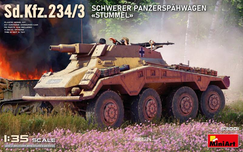MINIART 1/35 53001 SD.KFZ.234/3 SCHWERER PANZERSPAHWAGEN