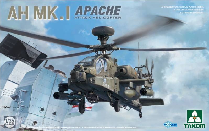 TAKOM 1/35 2604 AH MK.I APACHE ATTACK HELICOPTER