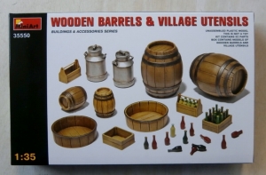 MINIART 1/35 35550 WOODEN BARRELS   VILLAGE UTENSILS
