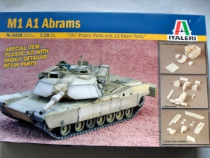ITALERI 1/35 6438 M1A1 ABRAMS WITH RESIN