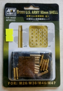 AFV CLUB 1/35 35111 US ARMY BRASS 90mm SHELL
