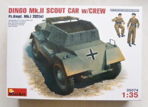 MINIART 1/35 35074 DINGO Mk.II SCOUT CAR Pz.Kpfw. Mk.I 202  e  WITH CREW