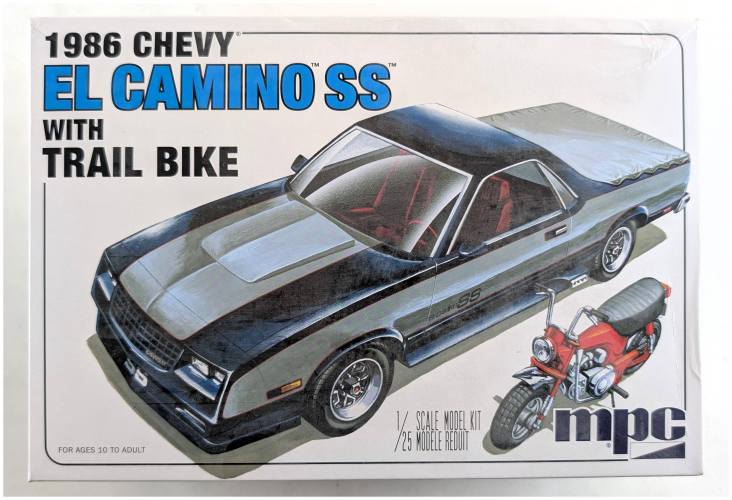 MPC 1/25  888 1986 CHEVY EL CAMINO SS WITH TRAIL BIKE