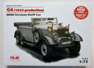 ICM 1/72 72471 G4 WWII GERMAN STAFF CAR 1935 PRODUCTION
