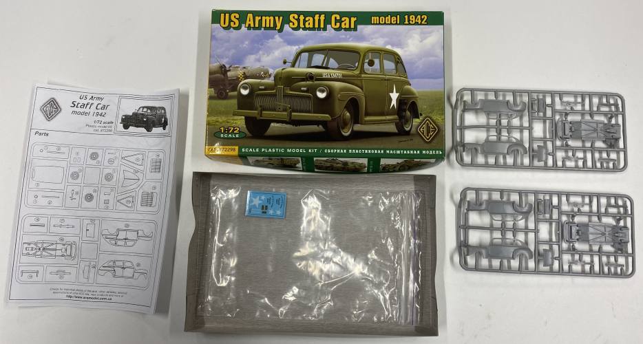 KINGKIT MODEL SCRAPYARD 1/72 ACE 72298 US STAFF CAR MOD 1942  INCOMPLETE 