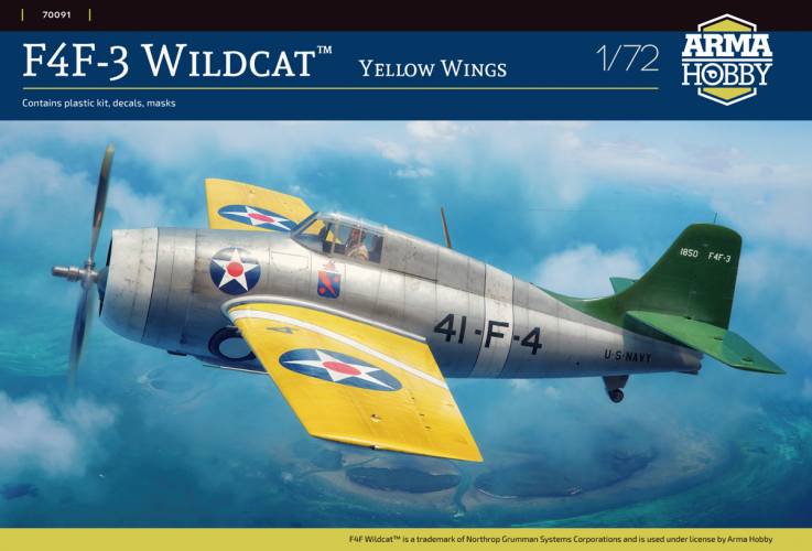 ARMA HOBBY 1/72 70091 F4F-3 WILDCAT YELLOW WINGS