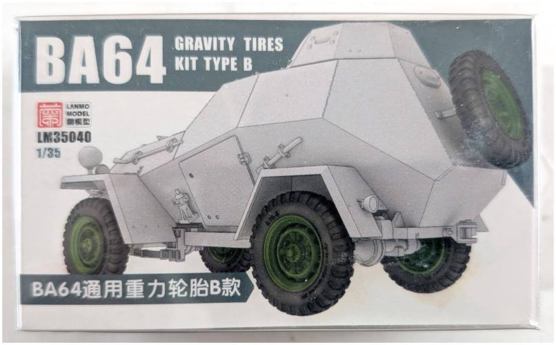 LANMO MODEL 1/35 LM35040 BA64 GRAVITY TIRES KIT TYPE B