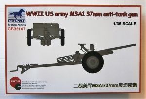 BRONCO 1/35 35147 WWII US ARMY M3A1 37mm ANTI-TANK GUN