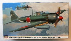 HASEGAWA 1/48 09606 MITSUBISHI A6M5c ZERO FIGHTER TYPE 52 HEI SAMURAI PILOT