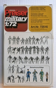 PREISER 1/72 72516 PARATROOPERS PILOTS   GROUND CREW LUFTWAFFE 1935-45