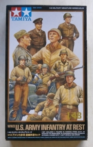 TAMIYA 1/48 32552 WWII US ARMY INFANTRY AT REST WITH JEEP