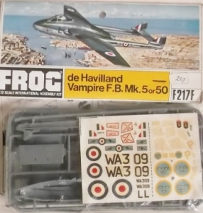 FROG 1/72 F217F DE HAVILLAND VAMPIRE F.B.Mk.5 or 50