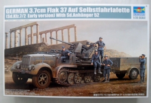TRUMPETER 1/35 01525 Sd.Kfz 7/2 EARLY 3.7 cm FLAK 37 WITH SD.ANHANGER 52