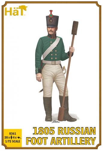 HAT INDUSTRIES 1/72 8361 1805 RUSSIAN FOOT ARTILLERY