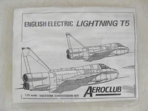 AEROCLUB 1/72 ENGLISH ELECTRIC LIGHTNING T5 CONVERSION SET