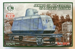 UM-MT 1/72 667 ARMOURED CAR DTR-CASEMATE ON A RAILWAY PLATFORM
