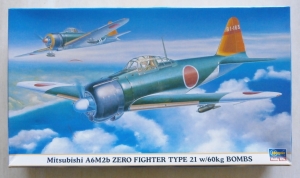 HASEGAWA 1/48 09626 MITSUBISHI A6M2B ZERO FIGHTER TYPE 21 WITH 60KG BOMBS