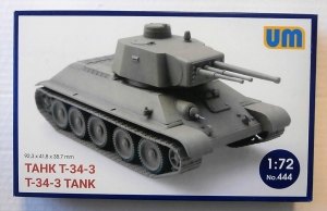 UNIMODEL 1/72 444 T-34-3 TANK