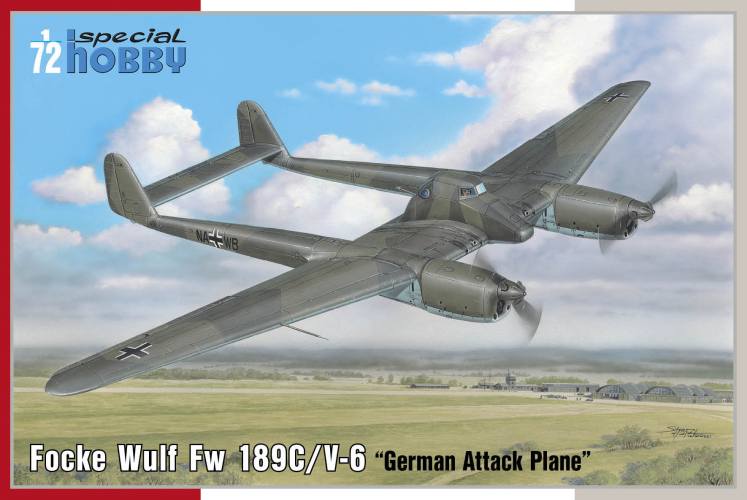 SPECIAL HOBBY 1/72 72432 FOCKE WULF FW 189C/V-6 GERMAN ATTACK PLANE