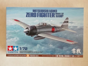 TAMIYA 1/72 60784 MITSUBISHI A6M3 ZERO FIGHTER MODEL 32 HAMP