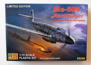 RS MODELS 1/72 92209 Me-509 NACHTJAGER