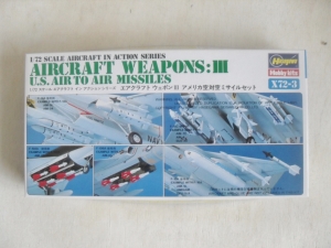 HASEGAWA 1/72 X72-3 AIRCRAFT WEAPONS III US AIR TO AIR MISSILES