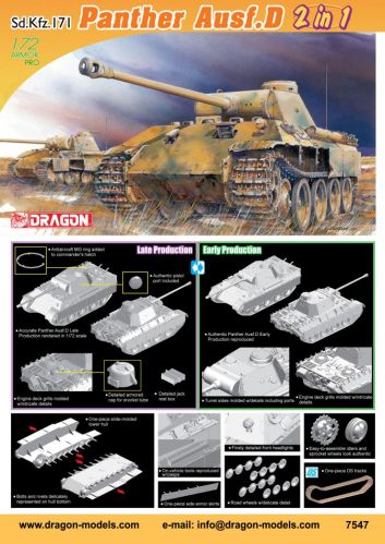 DRAGON 1/72 7547 PANTHER AUSF.D SD.KFZ.171