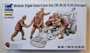 BRONCO 1/35 35108 BRITISH 25pdr GUN CREW SET  WWII NW EUROPE 