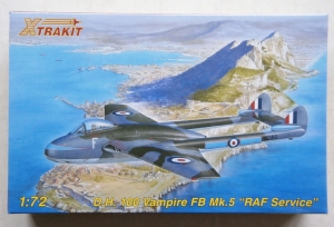 XTRAKIT 1/72 72008 DH 100 VAMPIRE FB Mk.5 RAF SERVICE